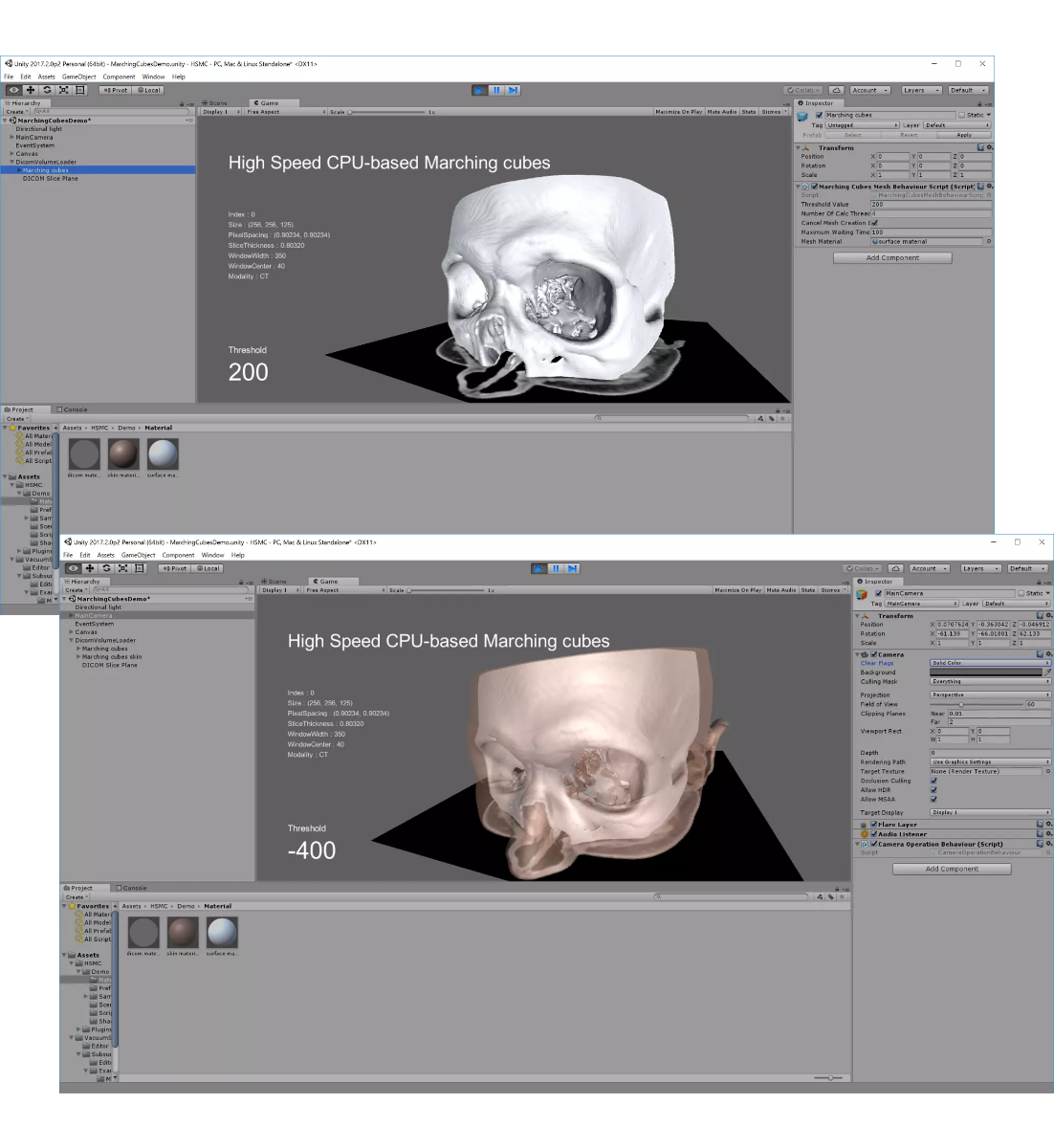 High Speed CPU-based Marching cubes
